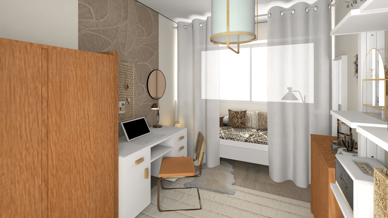 Une chambre d'adolescente au style boho-scandinave