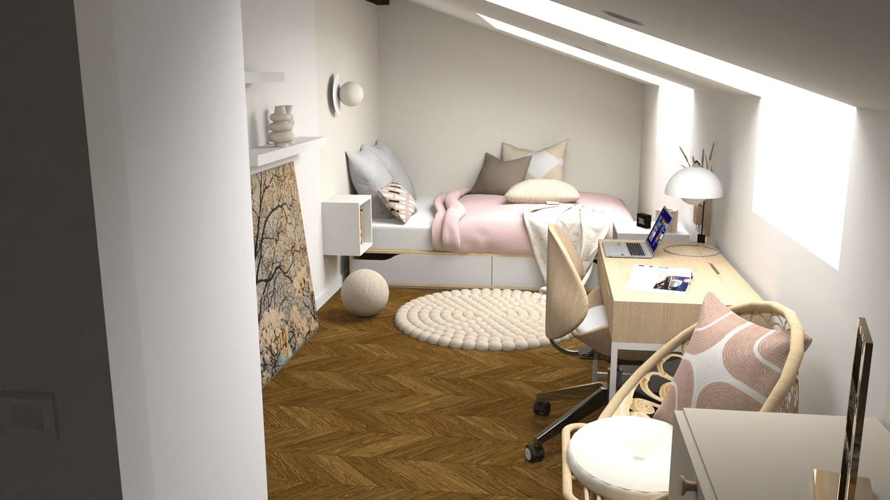 Une chambre cocooning sous les toits